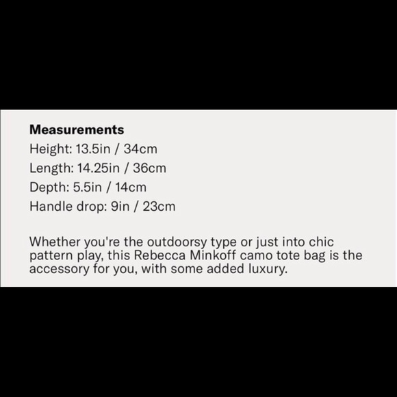 🆕 Rebecca Minkoff Blythe Camouflage Tote Bag - Picture 8 of 8